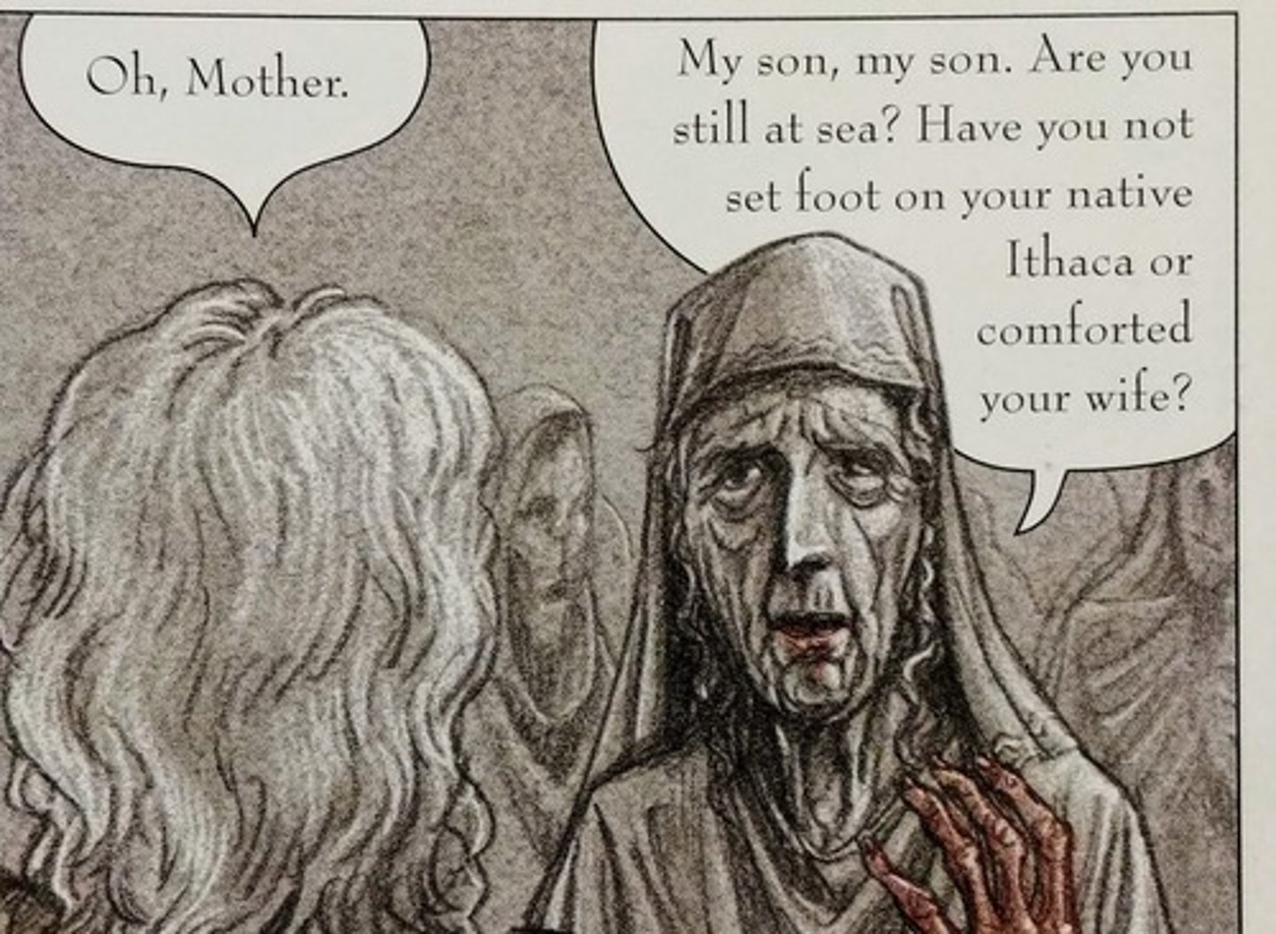 <p>Mother of Odysseus. Dies of grief. Odysseus sees her in the Land of the Dead.</p>