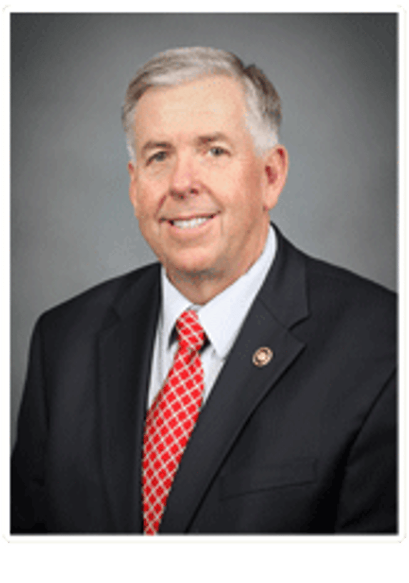 <p>Gov. Mike Parson (R)</p>
