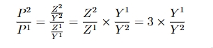 <ul><li><p>real GDP formula: Yi = Zi/Pi so Pi = Zi/Yi</p></li><li><p>Z2/Z1 is the nominal GDP ratio </p></li><li><p>we replace Y1/Y2 by the inverse of the minimum and maximum plausible boundaries as we calculated for the boundaries for the ratio Y2/Y1 but now we have Y1/Y2</p></li><li><p>this results in 1/Ymin and 1/Ymax </p></li><li><p>we then multiply these figures by the nominal GDP ratio to get a plausible price index </p></li><li><p>we could have also computed directly from the goods prices</p></li><li><p>p2a/p1a and p2b/p1b where a and b are goods and 1 and 2 are economies</p></li></ul><p></p>