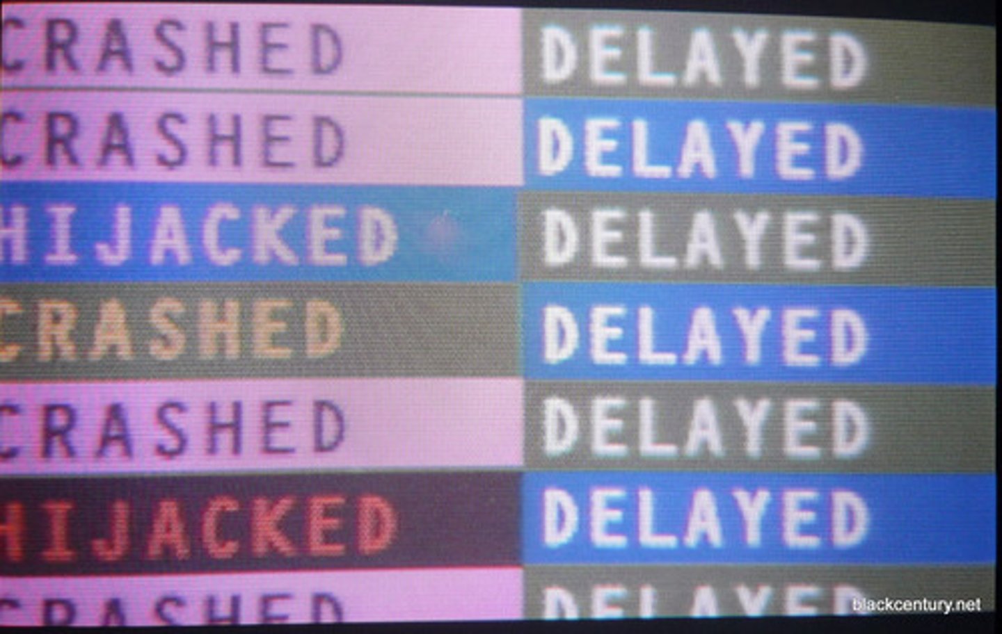 <p>delayed/with a delay</p>