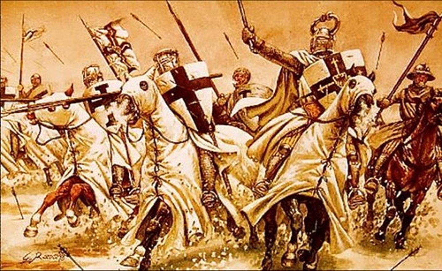 <p>The religious wars between Western Catholic Europe and the Islamic Turks over the holy lands in Jerusalem. These wars led to increased contact between Europe and the Middle East, which led to a revival of Greek texts in Europe, resulting in new thoughts and perspectives of the previously insular Europeans.</p>