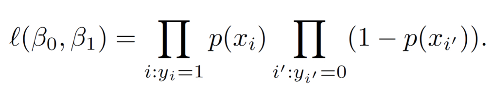 <p>Logistic regression is fit using __________________ or MLE.</p><p>The idea is to find coefficients B_0 and B_1 such that the predicted probabilities are close to ____ for individuals in class ____ and close to ____ for individuals in class ____.</p><p>This is formalized by a likelihood function, which is ___________ to obtain the estimates.</p>