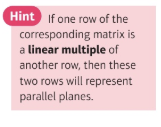 <p>If one row of the matrix is a linear multiple of another</p>