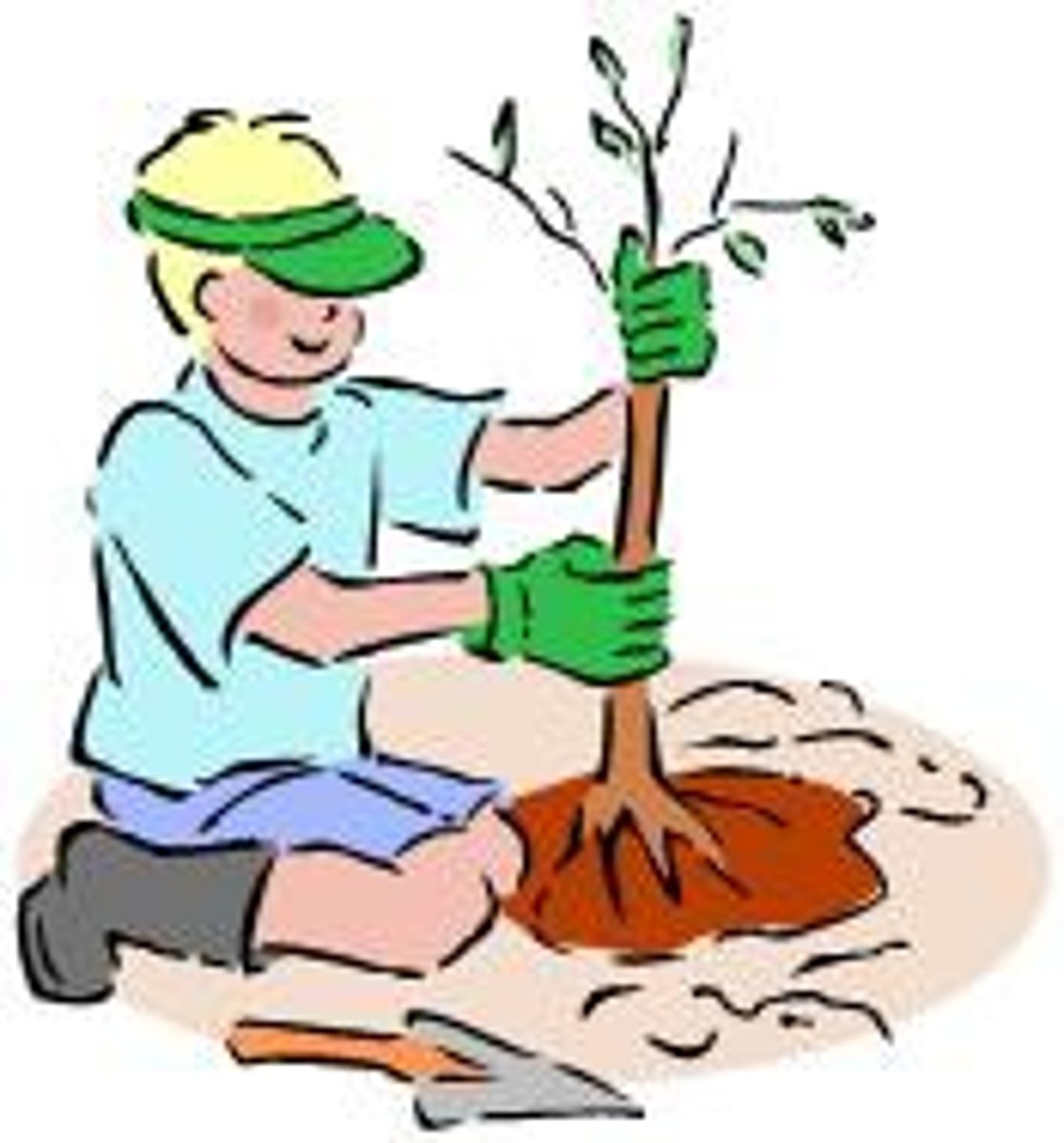 <p>to plant/do gardening</p>