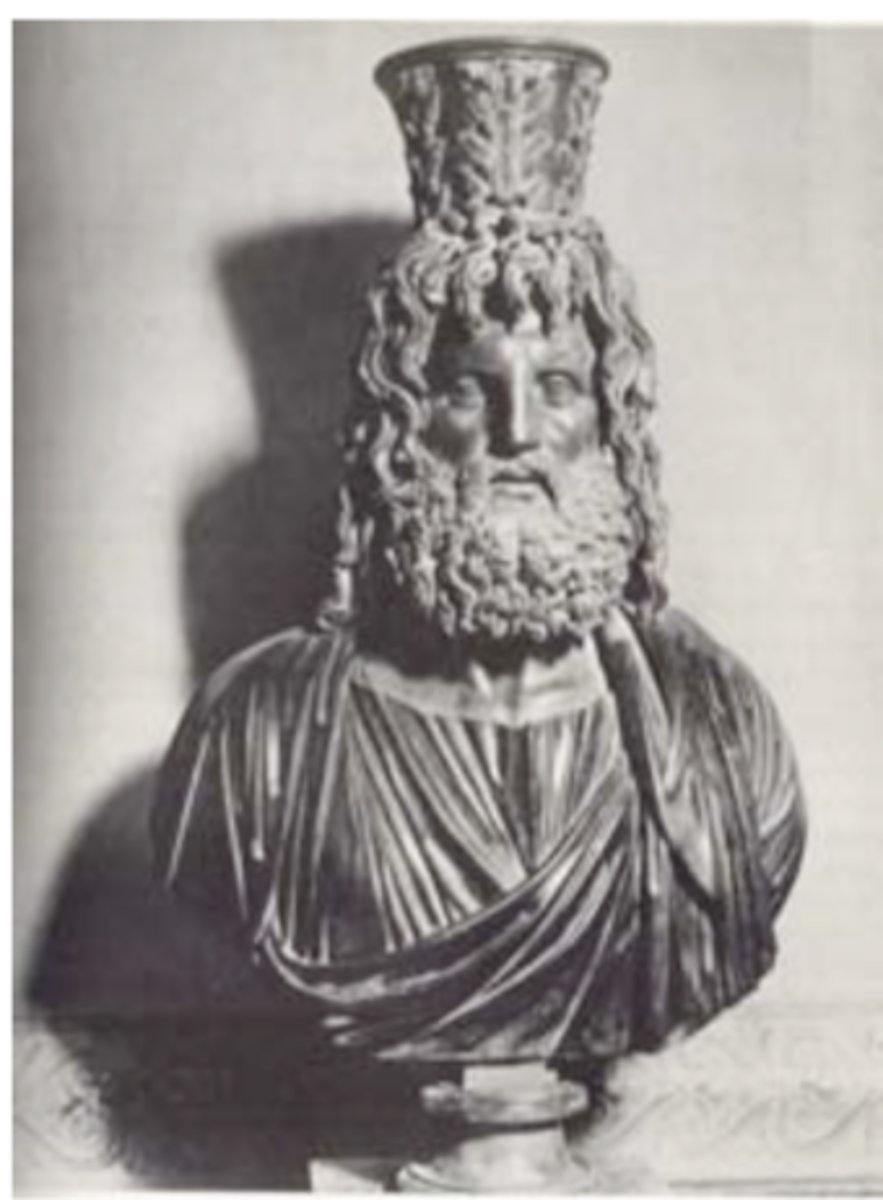 <p>A religious cult that combined Greek and Egyptian deities.</p>