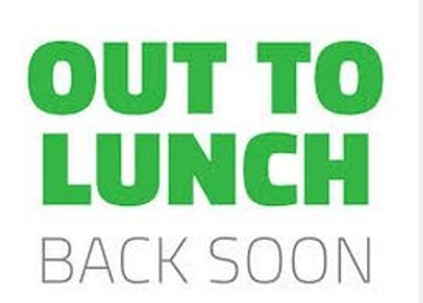 <p>is out, is absent</p>