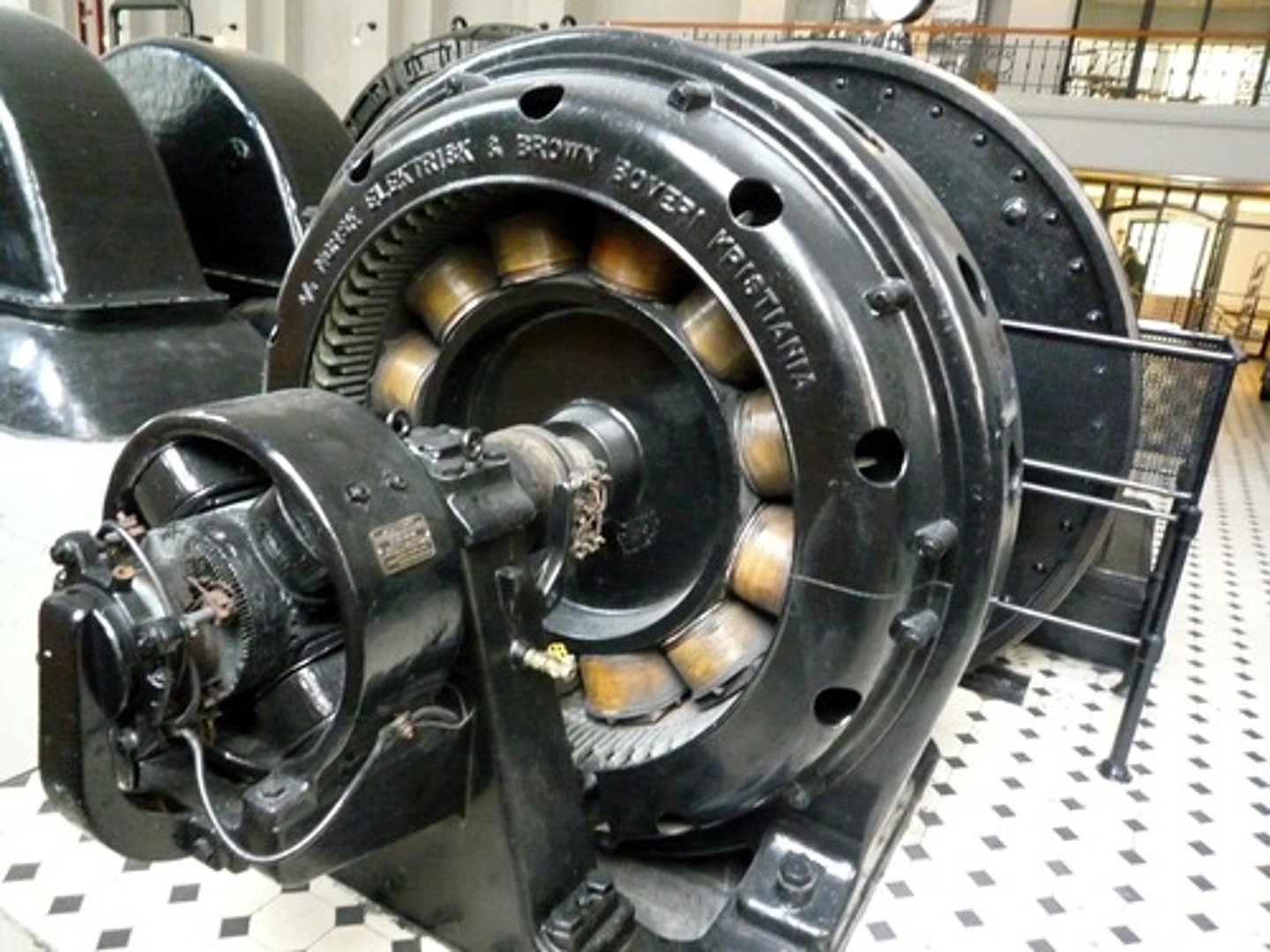 <p>A machine for producing power in which a wheel or rotor is made to revolve by a fast-moving flow of water, steam, gas, or air.</p>