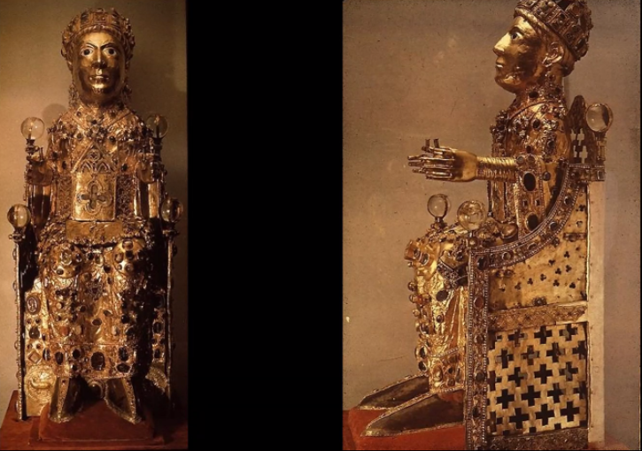 <p>What was the cultural significance of these statues which functioned as relic containers?</p>