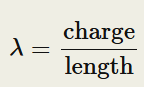 <p>charge/length</p>