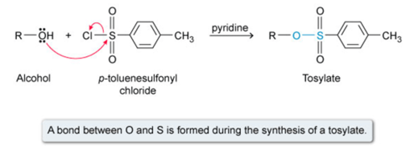 <p>Forms haloalkanes</p><p>only works with primary and secondary alcohols</p><p>occurs via SN2 mechanism, so no rearrangements</p>