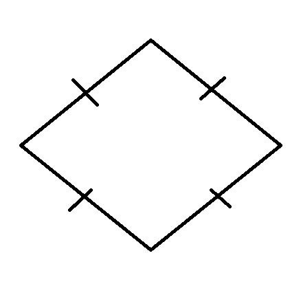 <p>A parallelogram with all sides equal.</p>