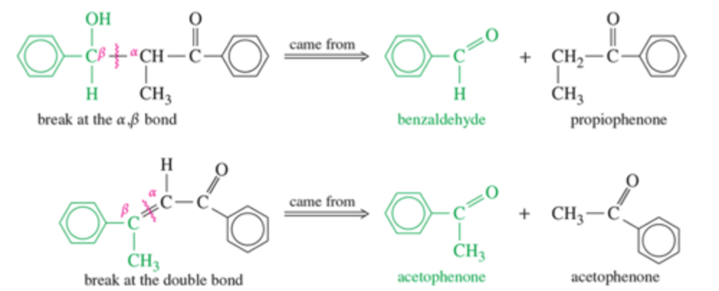 <p>Look for double bonds or single bonds near alcohol where an alpha-beta carbon linkage occured?</p>