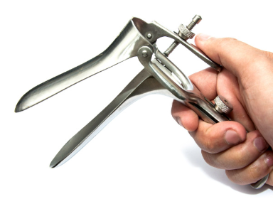 <p>used to access the cervix and the vagina</p>