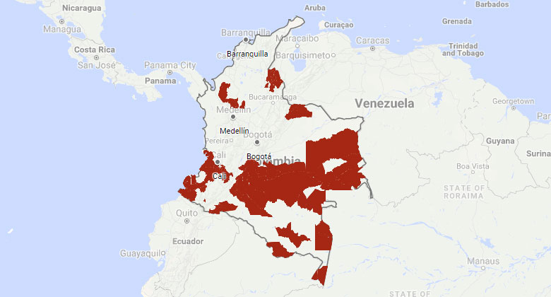 <p><strong><mark data-color="unset" style="background-color: unset; color: inherit;">The Revolutionary Armed Forces of Colombia</mark></strong> <span>(1964–2016) were a Marxist-Leninist guerrilla group that historically controlled large, rural, and isolated, jungle-covered regions in Colombia, operating mostly in the southern and northeastern parts of the country. They leveraged difficult, underdeveloped, and mountainous terrain to establish "safe havens" and fund their operations.&nbsp;</span></p>