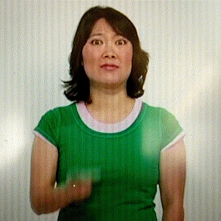 <p>Use “D” handshape</p>