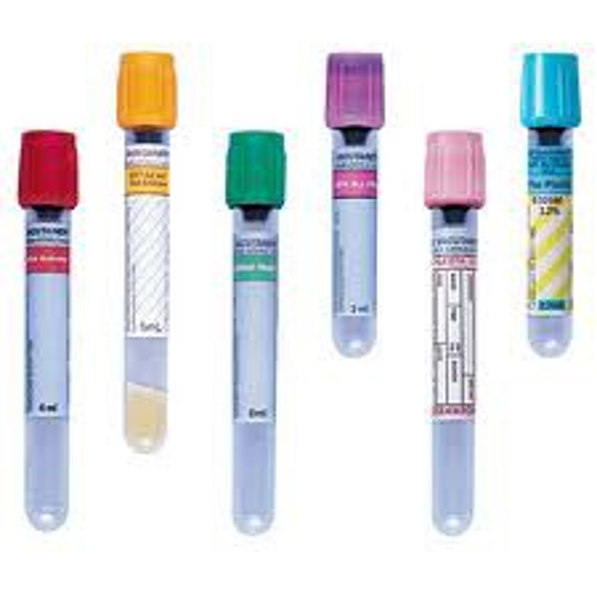 <p>a sterile glass or plastic tube with a colored rubber stopper to create a vacuum seal inside the tube</p>