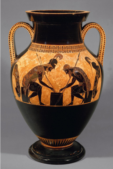 <p>Amphora with Ajax and Achilles playing a board game</p>