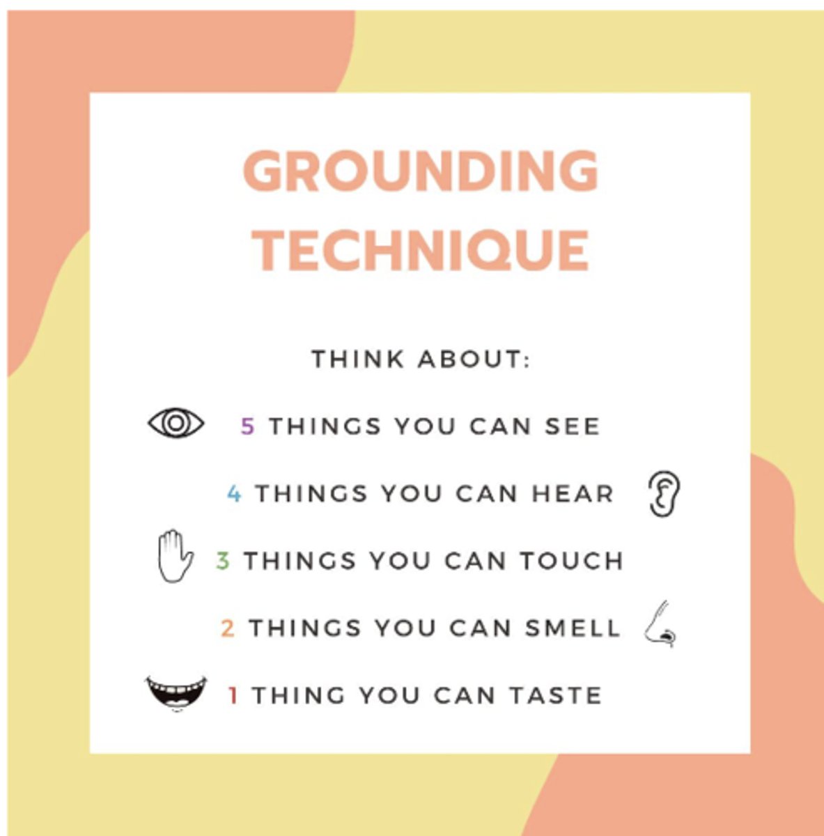 <p>grounding technique</p>
