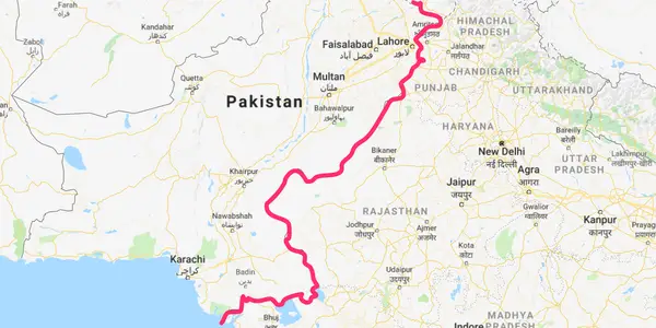 <p>Culturally defined political boundaries based on religion or language spatial patterns.</p><p>Ex: The boundary between India and Pakistan for religious reasons </p>