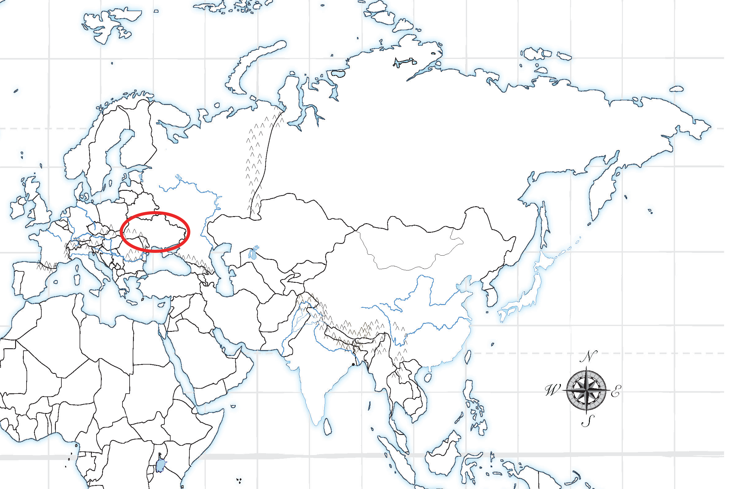 <p>Tell me the area in Europe and Asia</p>