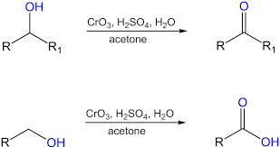 <p>Jones oxidation CrO3 with H2SO4</p>