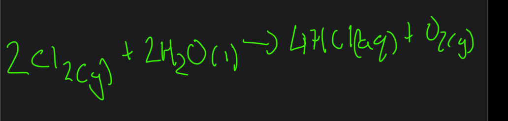 <p>UV breaks HCLO into HCL and o2 </p>