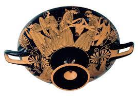 <p>What mythological scene does this vase painting depict?</p>