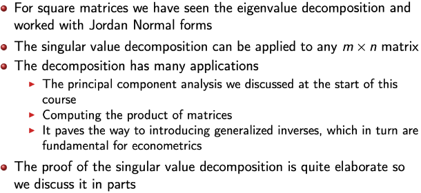 <p>Understanding linear basis transformations helps to understand one of the main results of this course: the singular value decomposition</p>