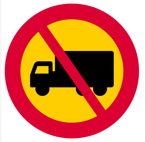 <p><span>Avser förbudet även trafik med lätt lastbil anges det på en tilläggstavla.</span></p>
