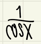 <p>1/cosx</p>