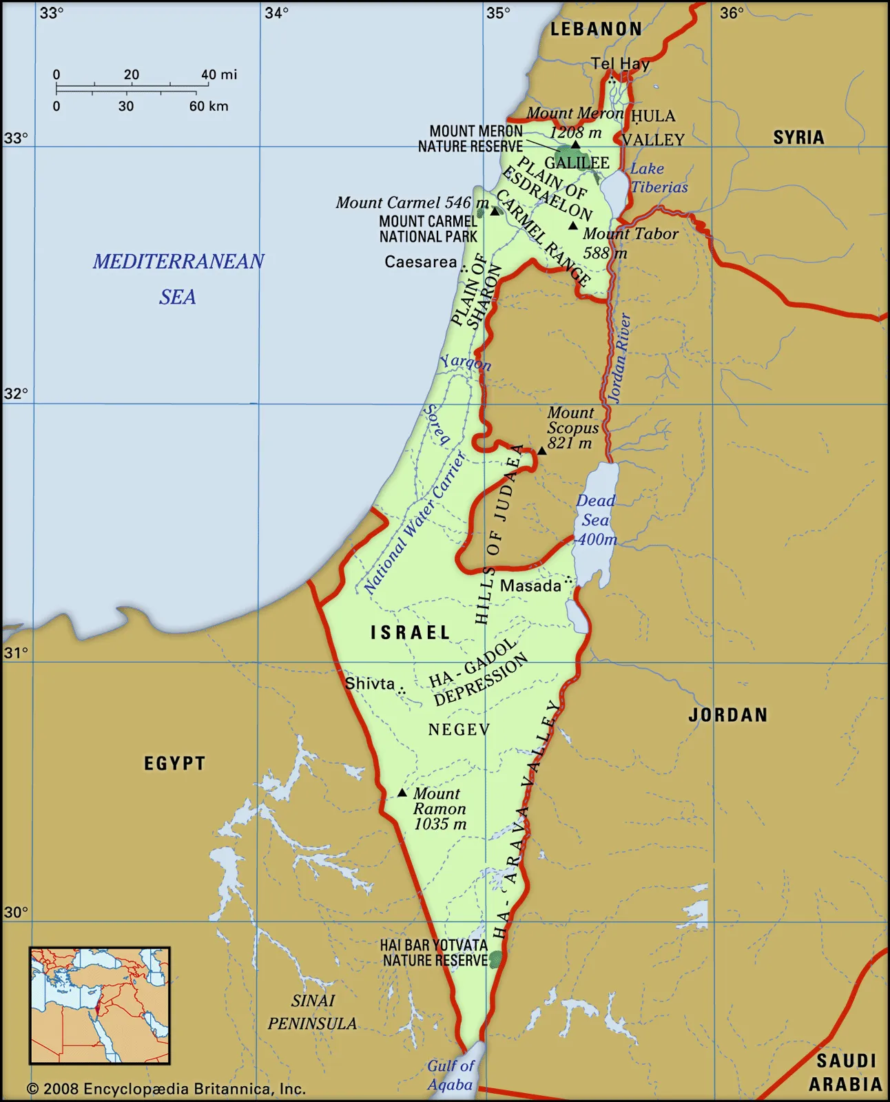^State Example - Map of Israel