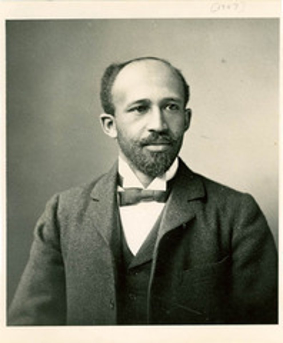<p>1. A social scientist who fought for equal rights by founding the Niagara Movement and was the first African American to receive a doctorate from Harvard</p><p>2. Late 19th century and early 20th century; During the time of Booker T Washington</p><p>3. Advocated for black equality, integrated schools and equal access to higher education for the talented tenth; led to the establishment of the NAACP; led to protest among blacks; helped establish equal rights for blacks</p>