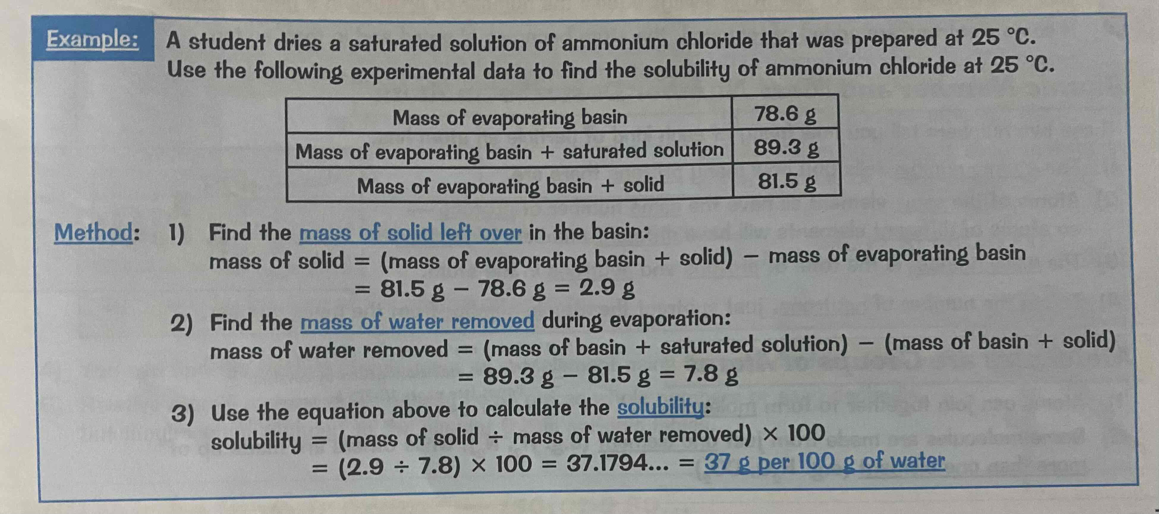 <p>Calculating solubility example question</p>