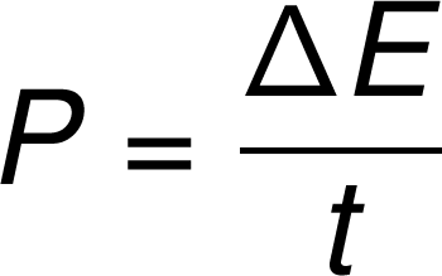 <p>the rate at which work is being done measured in Watts (W)</p><p>-work done per second</p><p>-A more powerful person/thing does more work in the same time or the same work in less time</p>