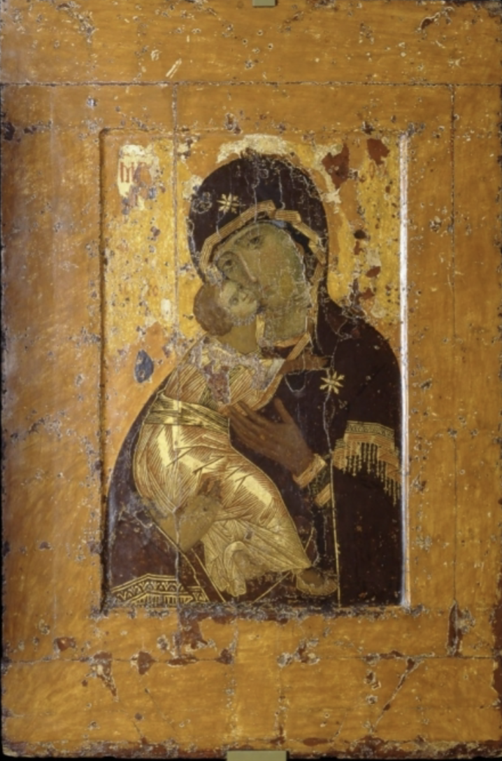 <ol><li><p><strong>Divine Protection</strong>: Created likely in Constantinople, this icon was sent to Moscow as a symbol of divine protection for the city, emphasizing the connection between power and communication with God.</p></li><li><p><strong>Intimate Imagery</strong>: The depiction of Mary cradling Christ conveys a sense of intimacy and maternal care, inviting viewers to engage with the emotional bond between them.</p></li><li><p><strong>Artistic Characteristics</strong>: The consistent features of the Virgin Mary, along with the geometric and decorative drapery on Jesus, reflect the stylistic conventions of Byzantine art, enhancing the icon's spiritual significance.</p></li></ol><p></p>