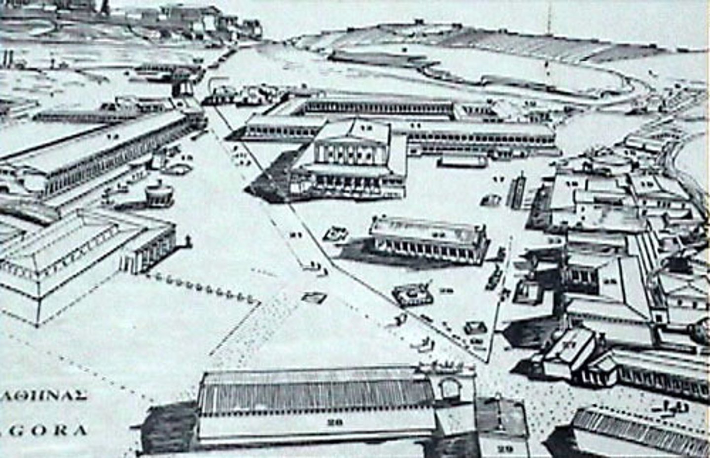 <p>- The central public space of a Greek city, used for commerce, politics, and socializing</p><p>- Athens' Agora featured temples, law courts, administrative buildings, and market stalls</p><p>- Philosophers like Socrates taught and debated here</p><p>- Archaeological excavations have uncovered pottery, coins, inscriptions, and administrative records</p><p>- Reflects the democratic, civic nature of Greek urban life</p>