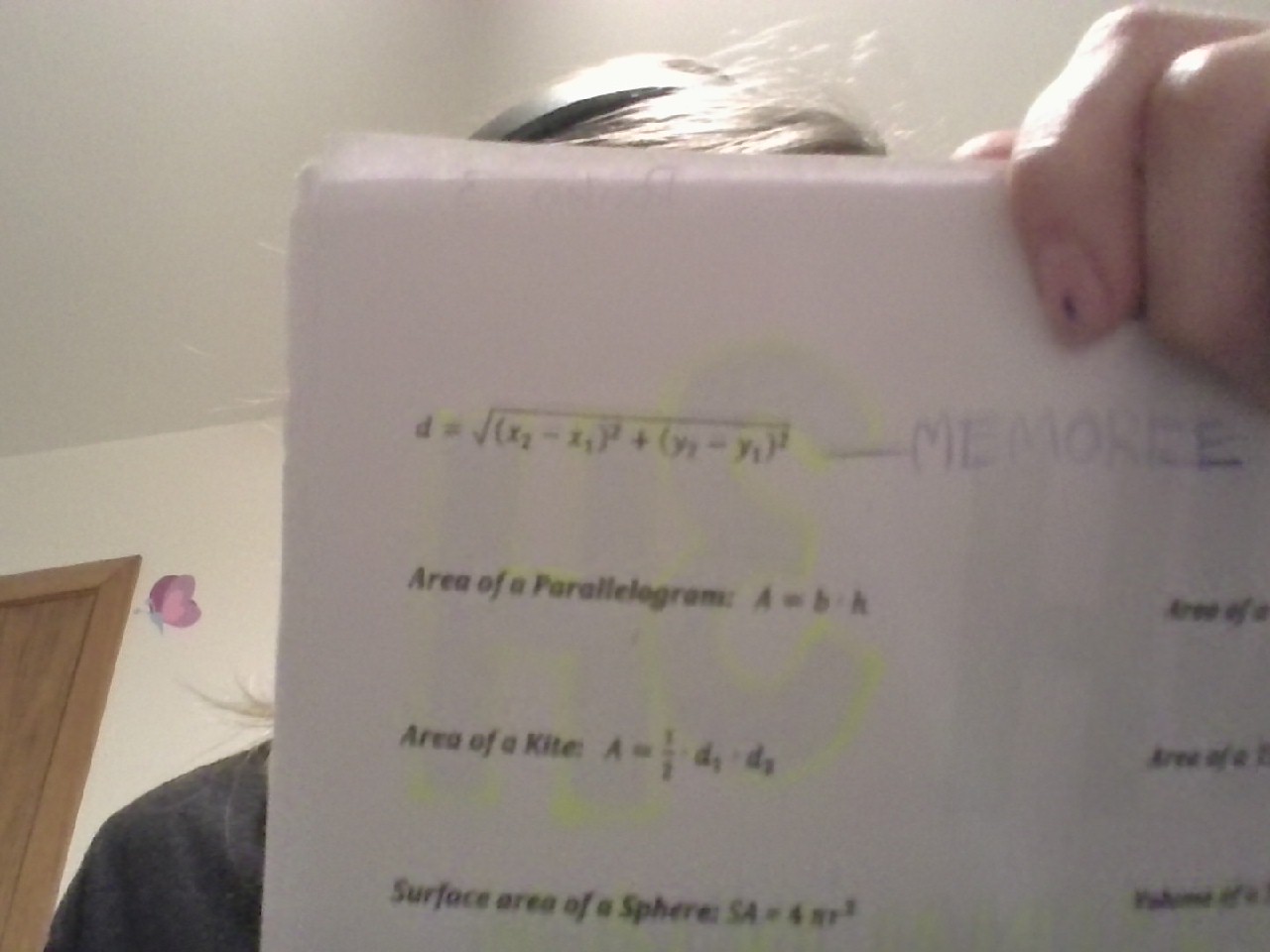<p>d is equal to the square root of (x2-x1)² + (y2-y1)²</p>