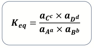 <p>activity is dimensionless</p><ul><li><p>effective concentrations = chemical potential of a species in a real solution or gas </p></li></ul><p></p>