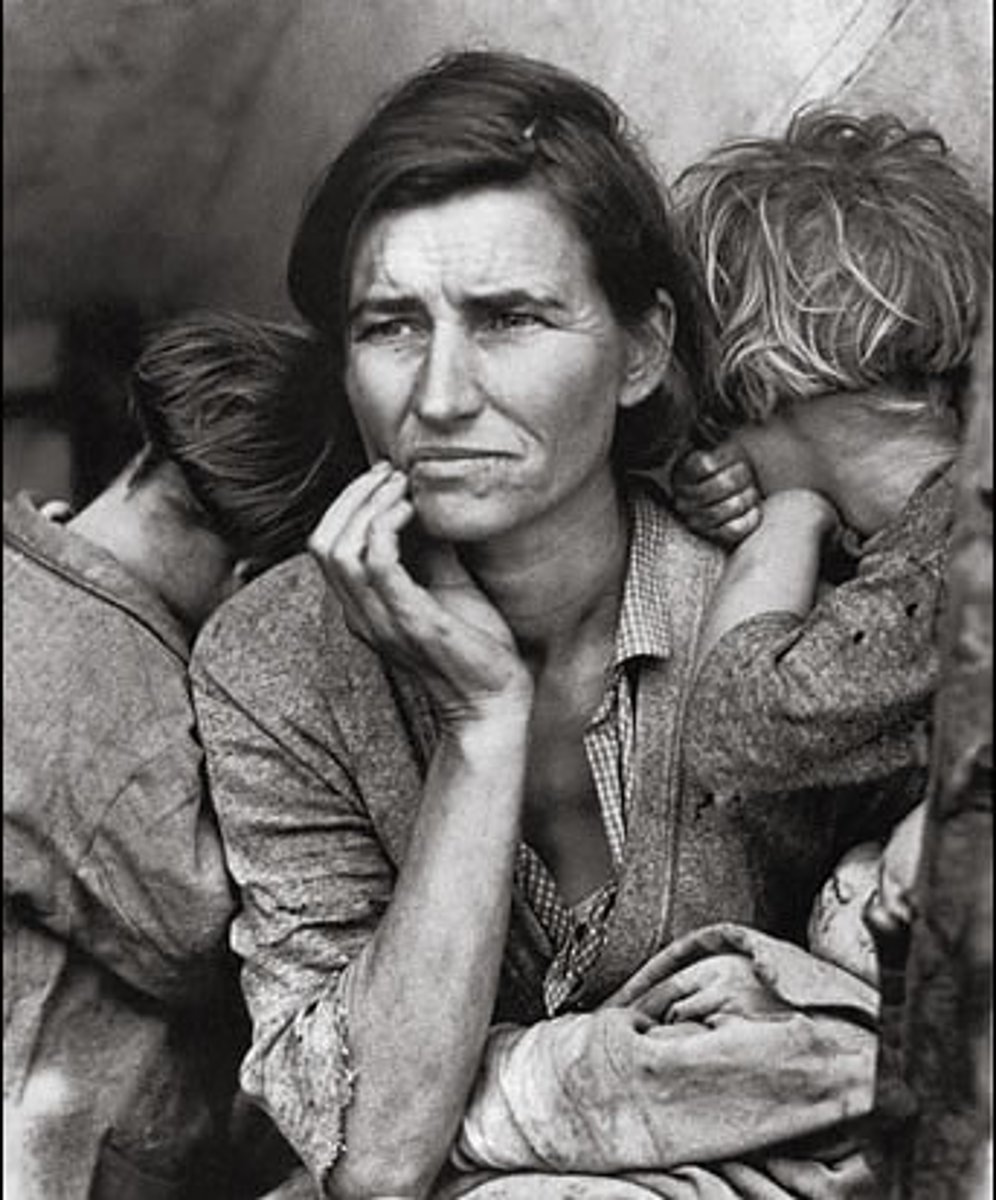 <p>a time period during the 1930s when there was a worldwide economic depression and mass unemployment</p>