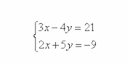 <p>Solve the systems</p>