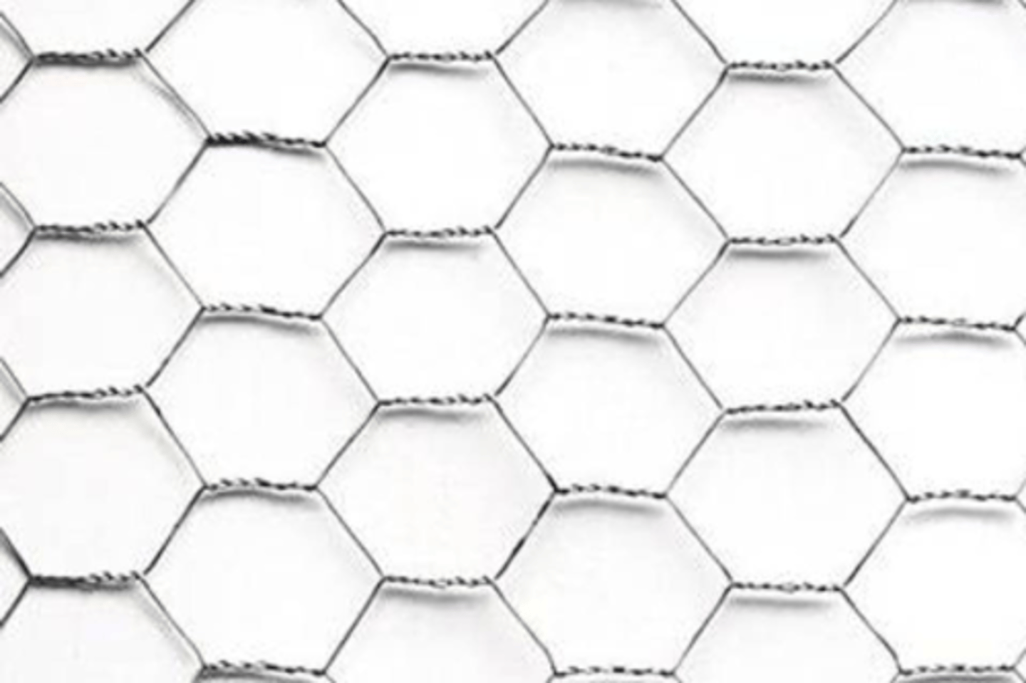 <p>a mesh of cold-drawn steel wires mechanically twisted together to form hexagonally shaped openings</p>