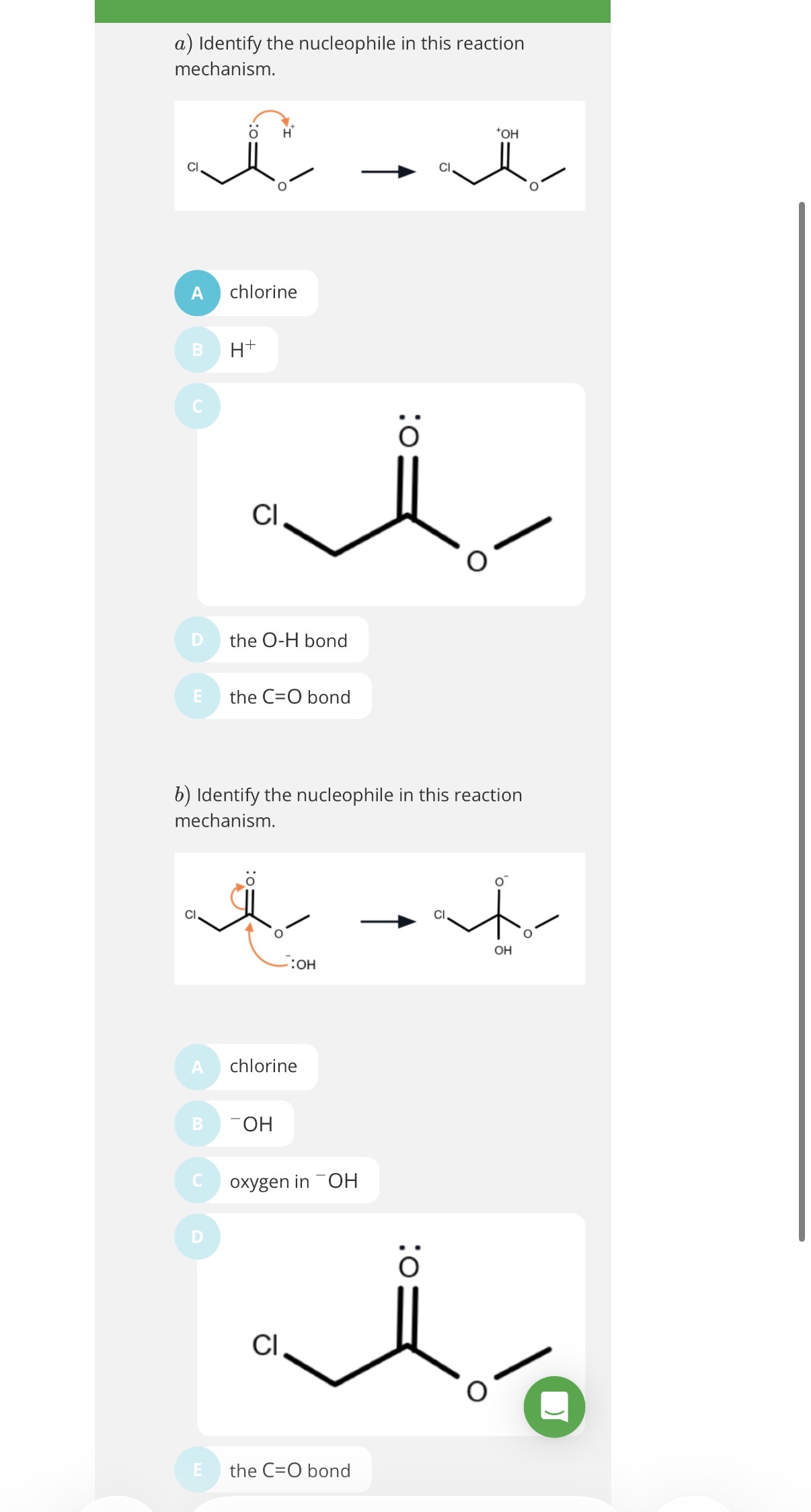 <p>Nucleophiles and electrophiles:</p><ol><li><p>What is a nucleophile?</p></li><li><p>What is an electrophile?</p></li></ol><p></p>