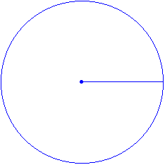 <p>The distance from the center of a circle to any point on the circle</p>