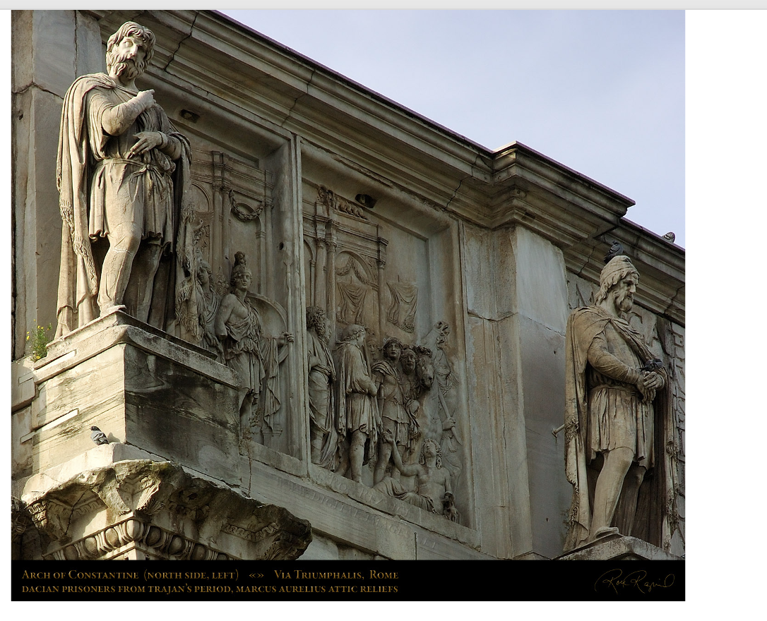 <p><span><span>Dacian Prisoners, from the attic of the colonnade, Forum of Trajan, reused on the Arch of Constantine</span></span></p>