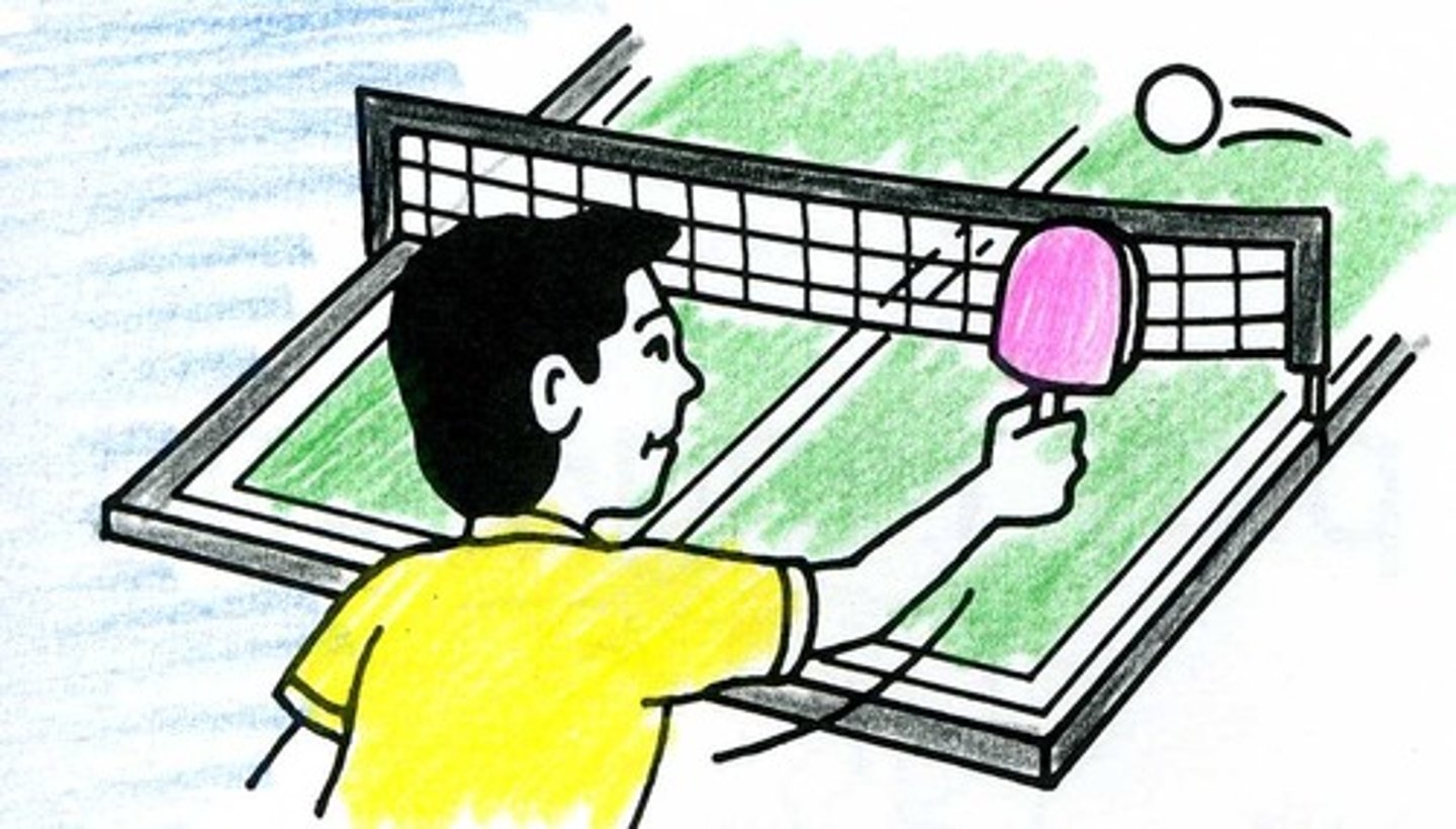 <p>jugar al ping-pong</p>