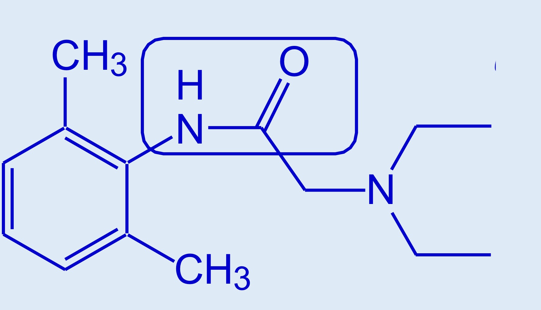 <p>Struttura amminoamidica inversa</p><p>Vantaggi rispetto alla procaina:</p><ul><li><p>molto attiva</p></li><li><p>Azione pronta e prolungata</p></li><li><p>Tossicità accettabile</p></li><li><p>Solubile in H2O</p></li><li><p>Buona diffusione nei tussuti</p></li></ul><p>Migliore anestetico in commercio con anche effetto ANTIARITMICO.</p><p></p>