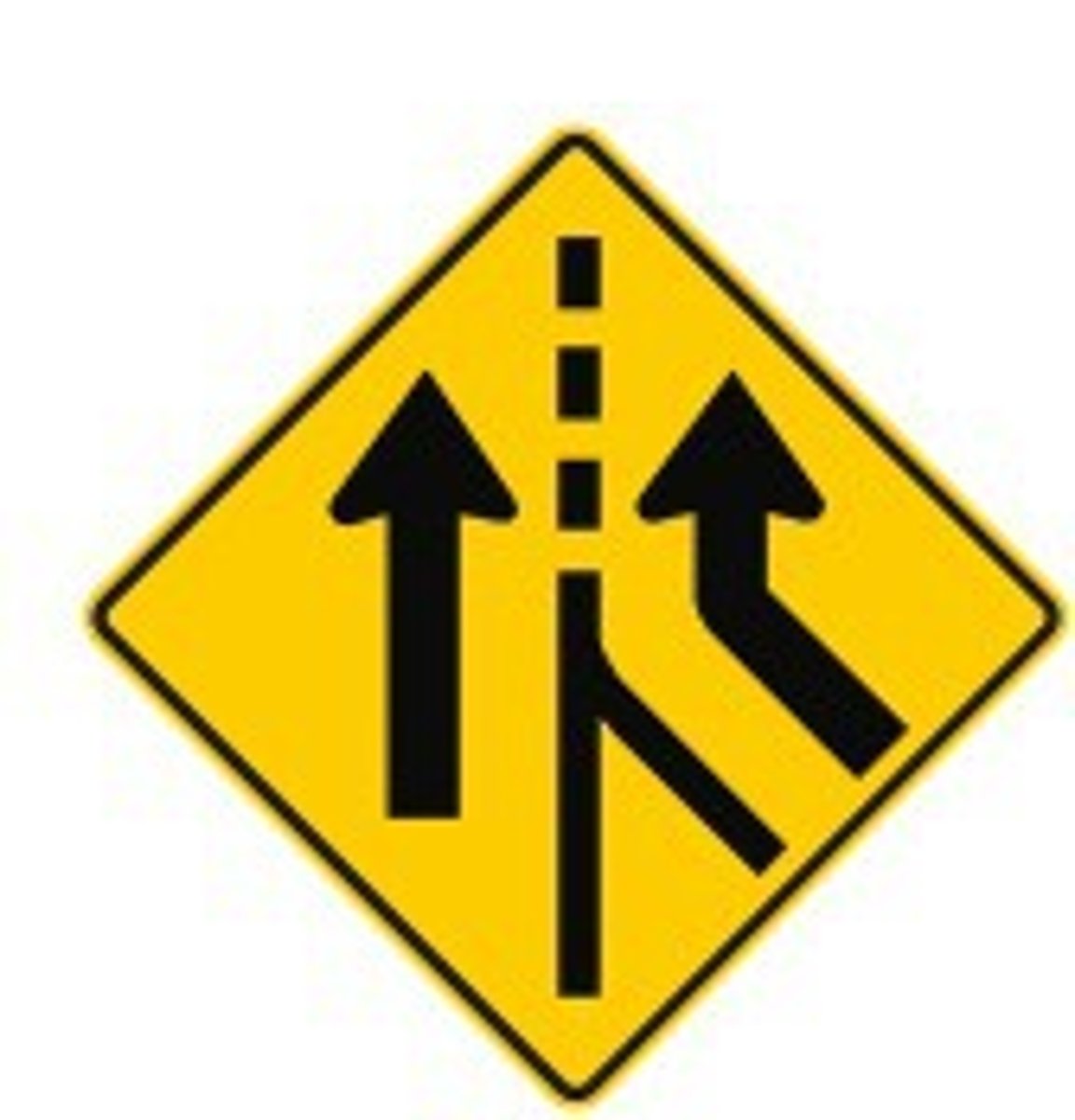 <p>This sign means a(n) ____________ lane ahead.</p>