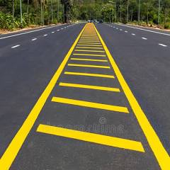 <p>Some streets and highways have diagonal yellow stripes that indicate?</p>