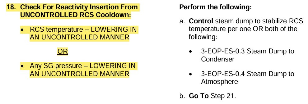 <p>Steps 19-20: Isolate MSL and Check for Faulted SG(s)</p>
