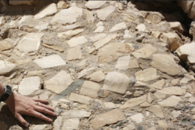 <p>Generated in place (fault breccia) or minimal transport from high relief source (e.g. scree slope)</p>